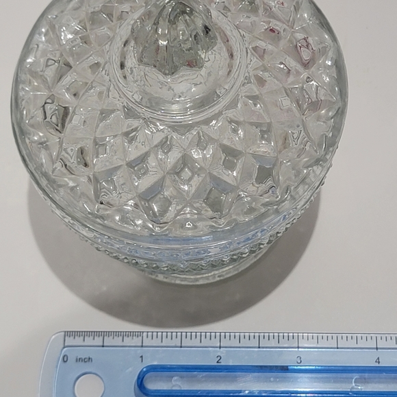 Vintage Glass Candy Dish with Lid - Picture 10 of 11